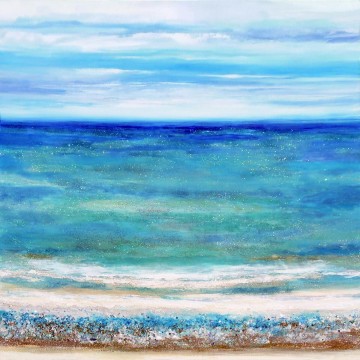 海の風景 Painting - クリスタル スプリングスの抽象的な海の風景